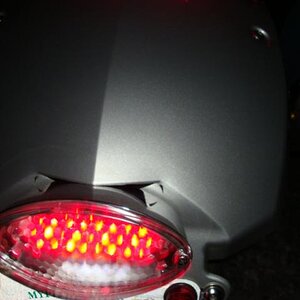 LED Catseye Tail, License Plate Light With Brake Strobe. All brake lights flash 10 times before going solid.