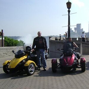 Brian and I at Niagara Falls with our spyders