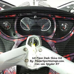 Dash Skinz Spyder RT tag-  This is our new alternative to a Dash kit.  We call them Dash skinz & they can be totally custom and they will be priced le