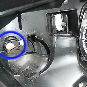 002 Plastic cut away to make space for LED's