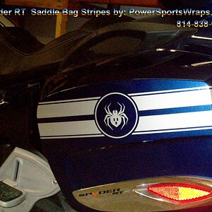 RT saddle bag stripe- Silver Metallic.  Add that touch of class to the side of your RT by adding our new GT saddle bag stripes.