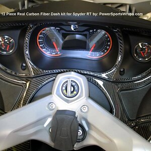Full Dash view of the Real CF.  As you see it a very classy & much needed add to the RT dash.