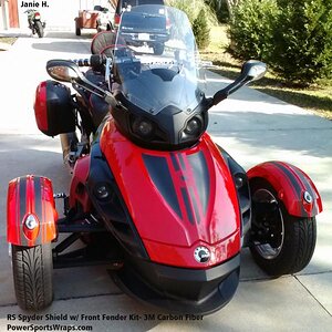 Spider Shield 3M Carbon Fiber with optional front fender stripes. ORDER 814-838-6377