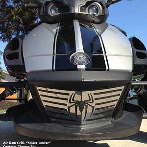"Spider Louver" Chrome air-dam grill insert for Spyder RS, GS, RSS, ST  To order call 814-838-6377 Conform chrome grill $49.00 +sh