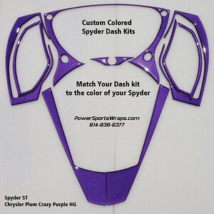 Plumb Crazy Purple ST dash kit- Custom colored dash kits now available.  Color match your bike color into your dash kit. (up charge applies)  Email: p