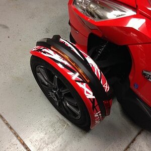 Plasti-Dipped fender cover