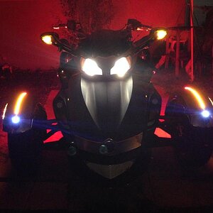front at night