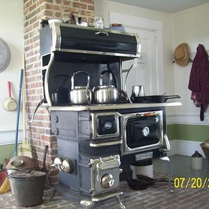 Wood stove and such in the Duon house.