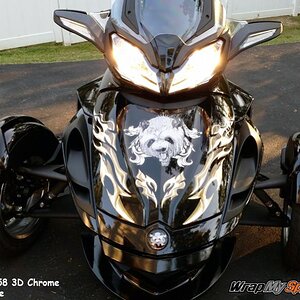 si758 chrome reflective with rockin Panda design