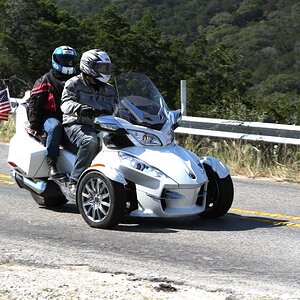 Debbie and Vic on the Three Sisters Ride - 2015 10 17