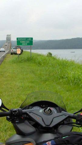About to cross what was the rustiest bridge I've ever driven over!