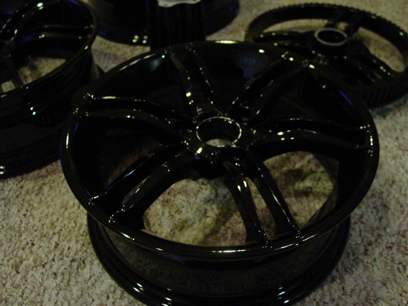 Black powder coated wheels-wet black powder coat.