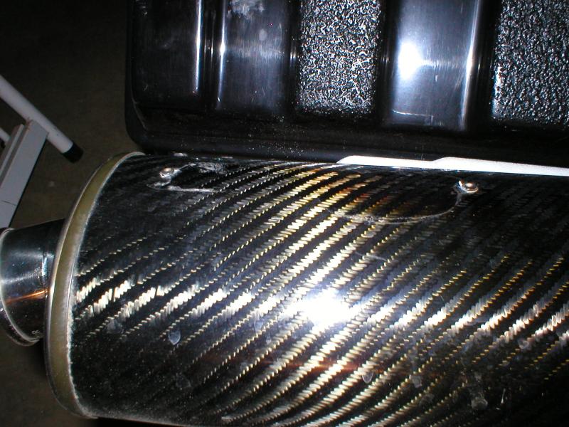 Carbon Fiber Micron Exhaust missing emblem