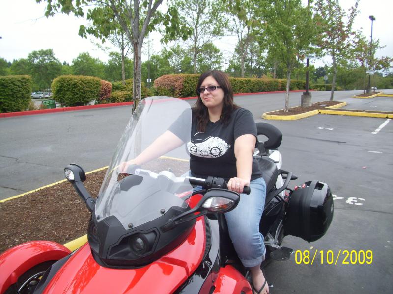 Daughter Amy wants to take a whirl.