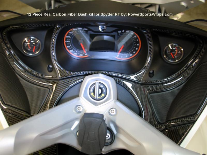 Full Dash view of the Real CF.  As you see it a very classy & much needed add to the RT dash.