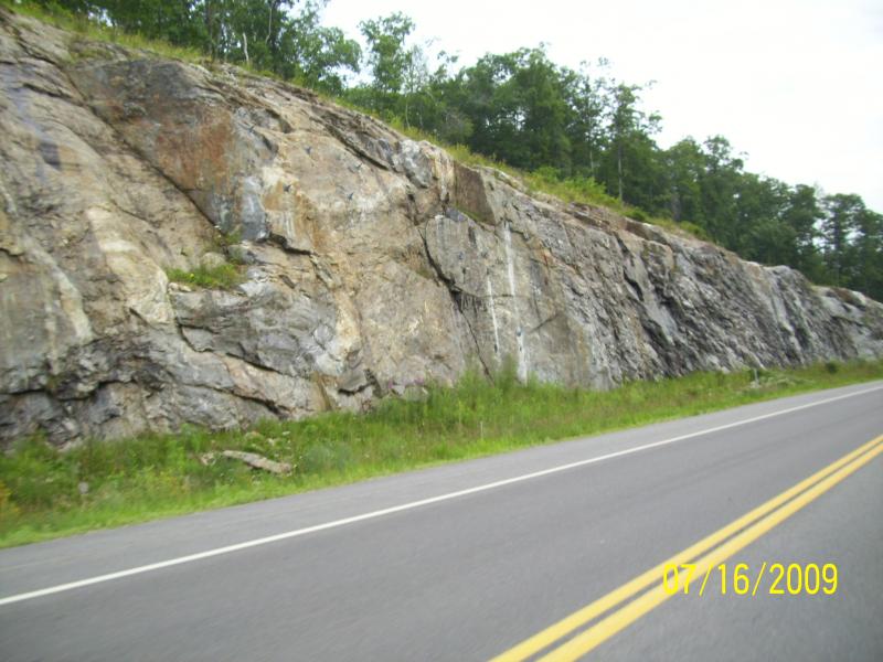 Geology cut in Exeter, NH.