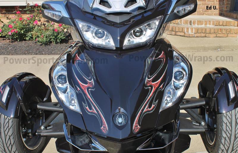 Ghost 104 Red - We offer custom design Spyder graphics just for you.  What's your idea? contact us Pete@powersportswraps.com
