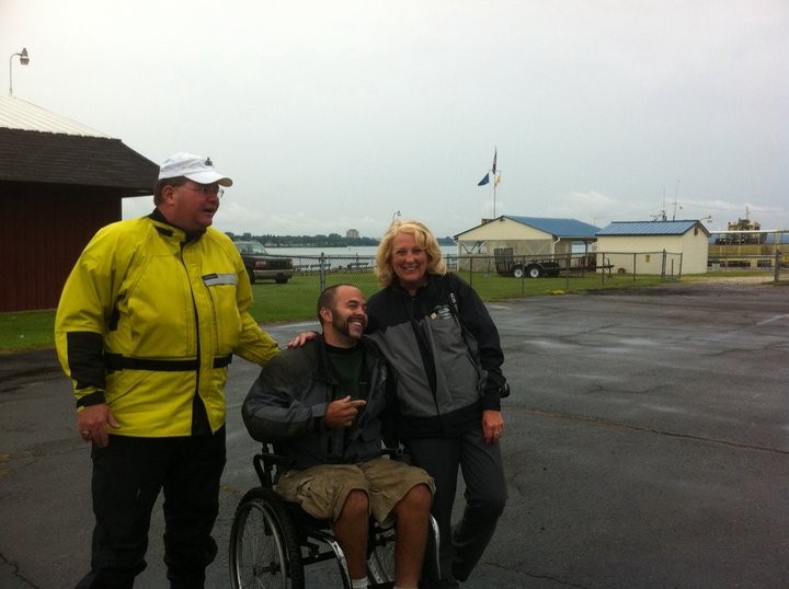 Joe, Seth & Me at Soo Locks in Sault Ste. Marie, MI