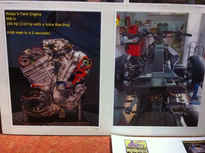 Lower part of poster board; The Rotax engine and a pic of an RS without any tuperware.