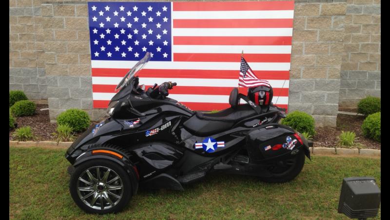 Nicely Patriotic display located here in town, unfortunately was lost in flood. Least got a pic