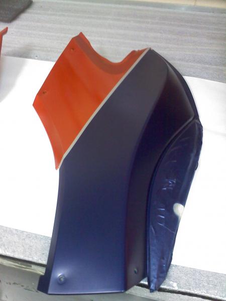 orange and blue