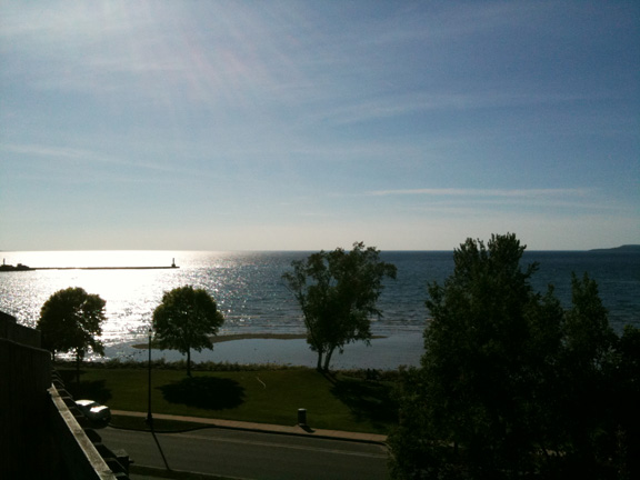Quick shot from Petoskey on my way to the bridge.