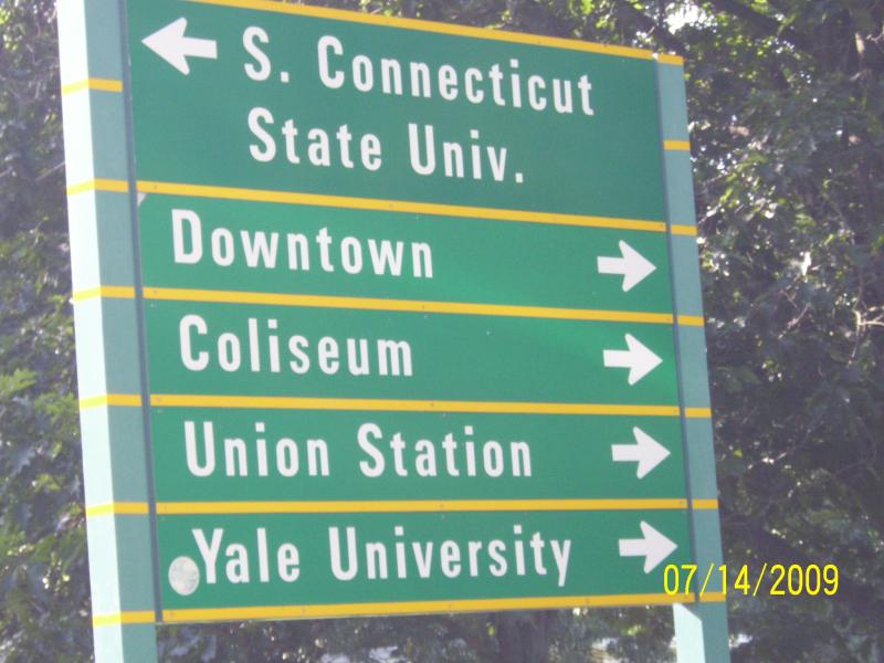 Road sign.