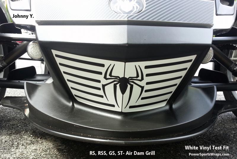 RS Grill template installed using White vinyl film.  ORDER: 814-838-6377