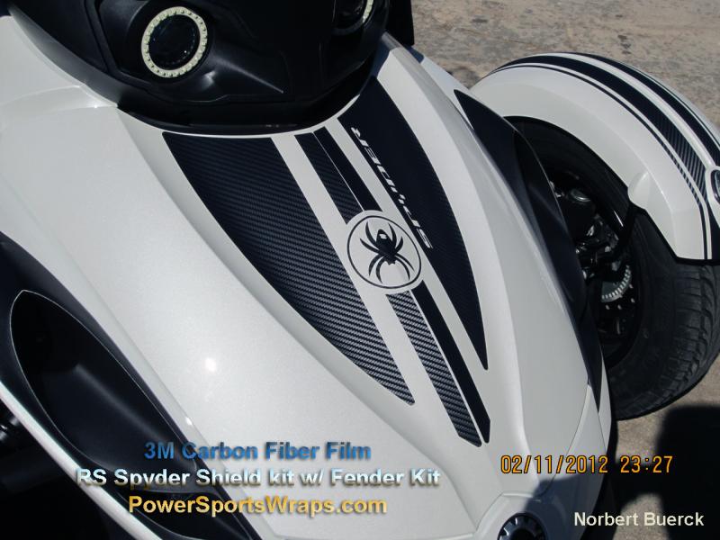 RS Spyder Shield w GT Racing fender kit.  This is a great combo for someone who is looking for a great accent kit without getting too crazy with graph