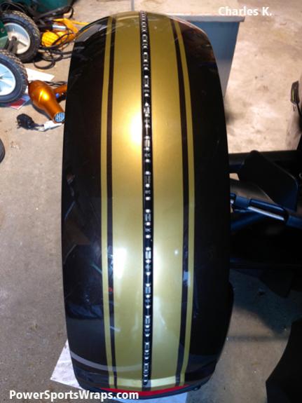 RT- GT Gold metallic Fender stripes $45.00 applied on Lava Bronze Spyder RT.  To order: 814-838-6377