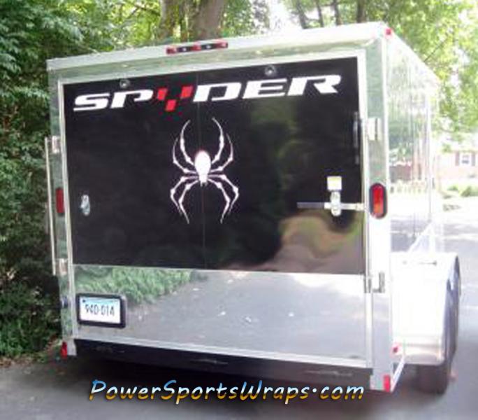 Spyder text and White Bellerdine Spider decal by Powersportswraps.com