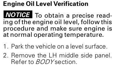 SpyderRS2010sm5 OILLEVEL1 - 2010 RS SM5 Owner's Manual - Engine Oil Level Verification