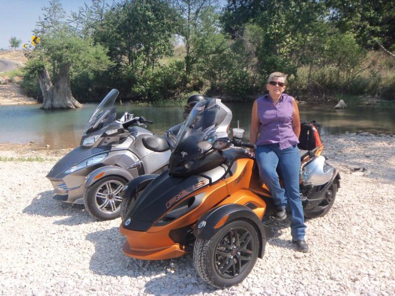 Terri with our Spyders.